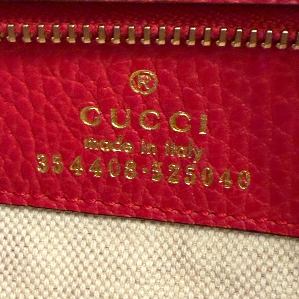 Gucci Orange Leather Tote with Pink Accent - Picture 8 of 16
